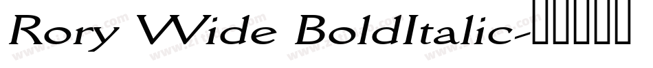 Rory Wide BoldItalic字体转换